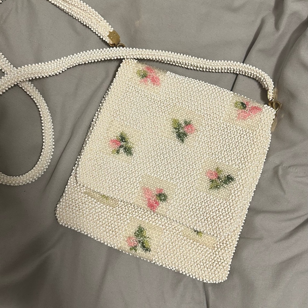 1950s Vintage Beaded Floral Bag